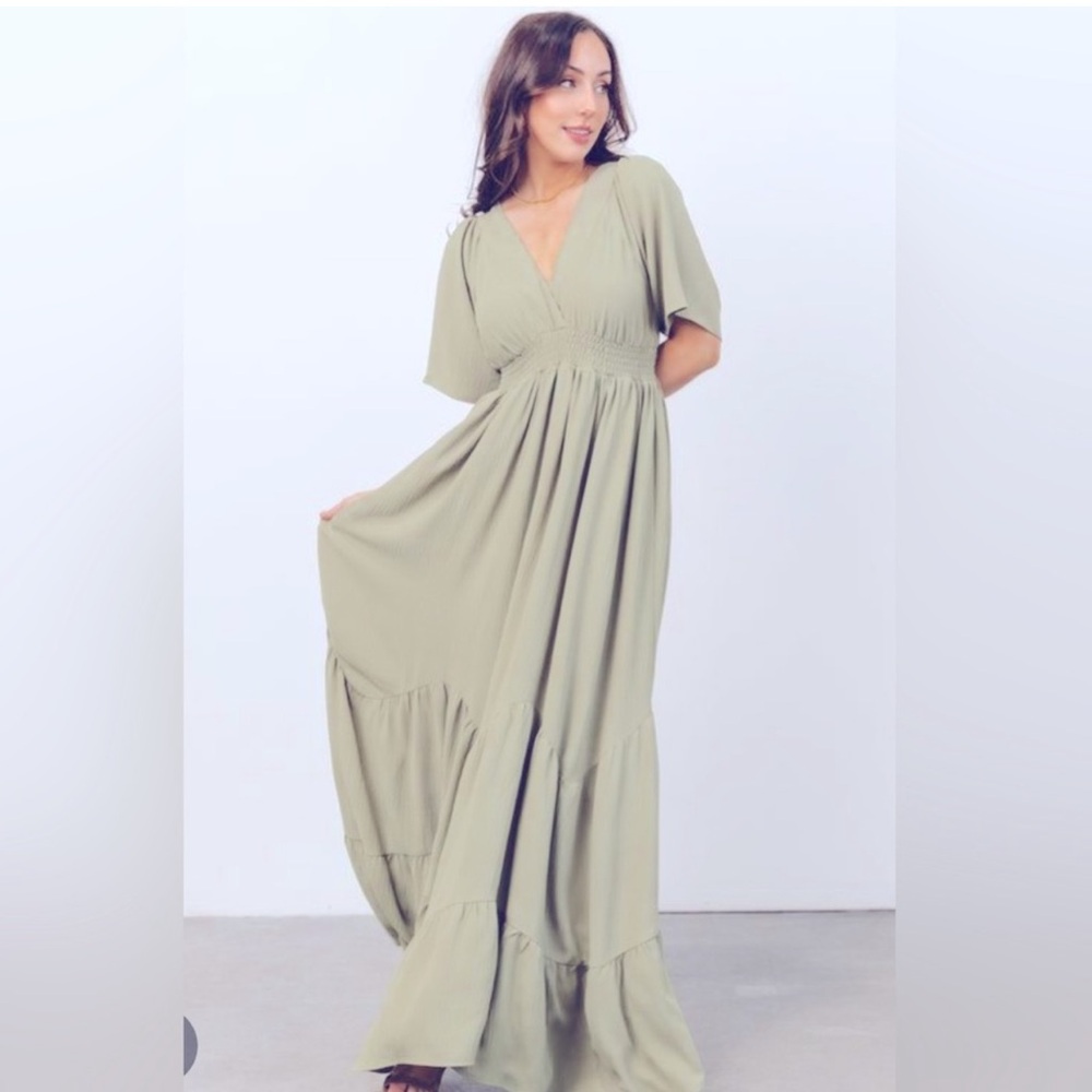 Baltic Born Delilah Maxi Dress in Sage RR. - Picture 2 of 13